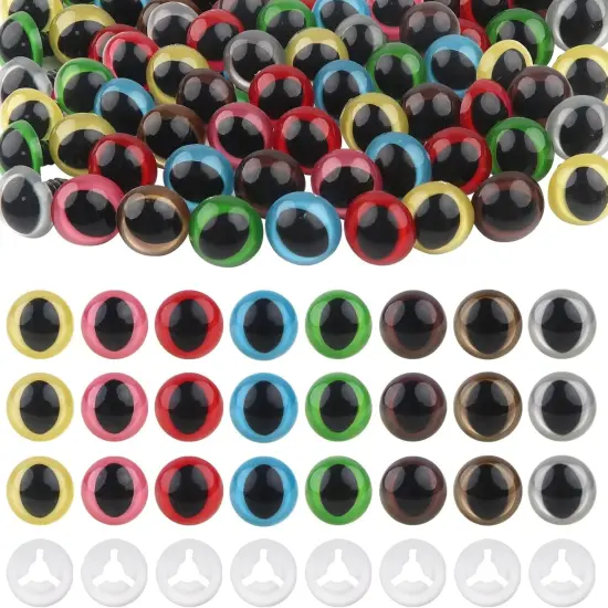 64pcs Safety Eyes - 15mm (8 Colors) {1}
