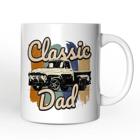 Classic Dad Mug, Retro Truck Gift for Fathers {4}