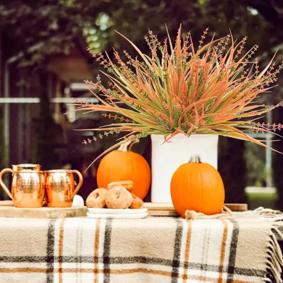 36 Pcs Fall Flowers Outdoor - (Orange) {3}