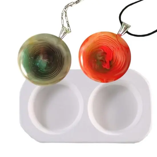 6&rdquo; x 3" x 1" Two Cast-a-Cab Circles Frit Casting Glass Fusing Kiln Mold {1}