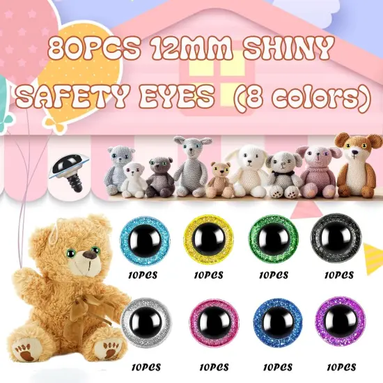 160pcs Glitter Safety Eyes for Crochet {3}
