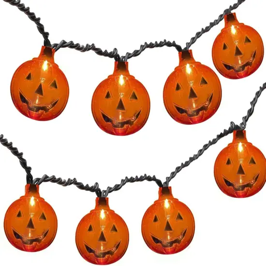 Halloween String Lights - 8.5Ft with 10 3D Pumpkin (Clear Pumpkin Lights) {1}