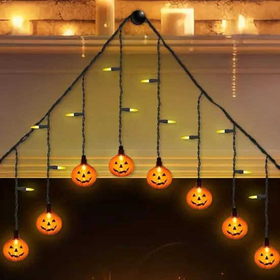 Halloween Pumpkin String Lights - 25 LED {4}