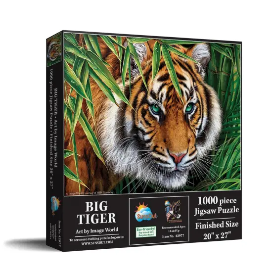 Sunsout Big Tiger 1000 pc Jigsaw Puzzle 42977 {3}