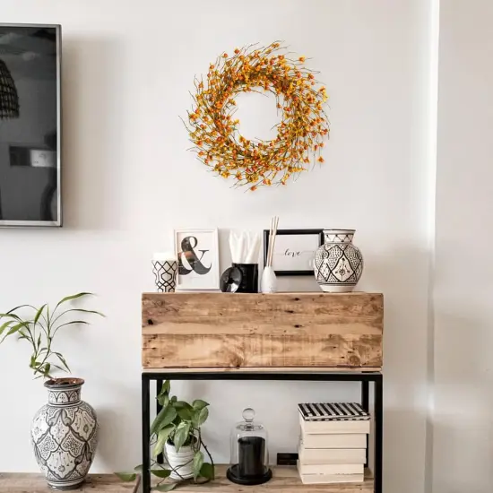 18 Inch Fall Berries Flower Wreath {3}