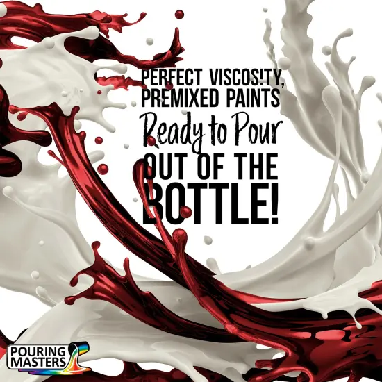 Pouring Masters Crimson Red Ready to Pour Acrylic Pouring Paint - Premium 64-Ounce Pre-Mixed Fluid Acrylic Paint - Fluid Art Supplies for Canvas, Wood, Paper, Tile & Rocks {2}