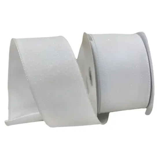 2.5" Crystal Shine Ribbon: White (10 Yards) {2}