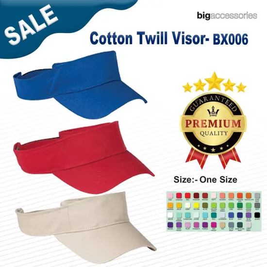 Big Accessories&reg; Cotton Twill Visor BLACK {2}