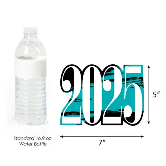 Big Dot of Happiness 2025 Teal Graduation Decorations - DIY Party Essentials - Set of 20 {6}