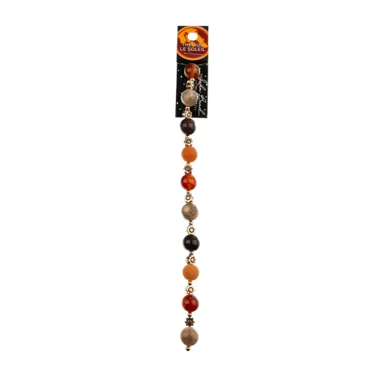 John Bead 10mm Solar System Universe Galaxy 7" Bead Strand Sun {4}