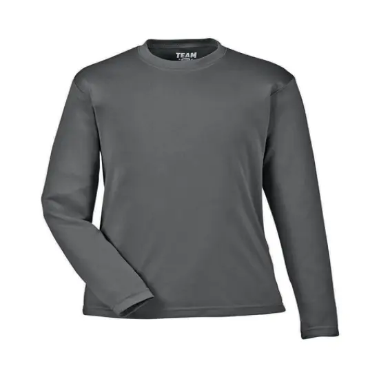 Team 365&reg; Youth Zone Performance Long-Sleeve T-Shirt SPORT GRAPHITE {1}