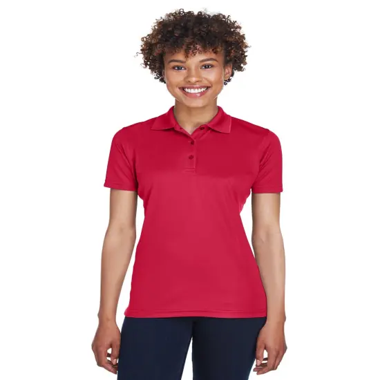 UltraClub&reg; Ladies Cool & Dry Mesh Pique&nbsp;Polo CARDINAL {1}