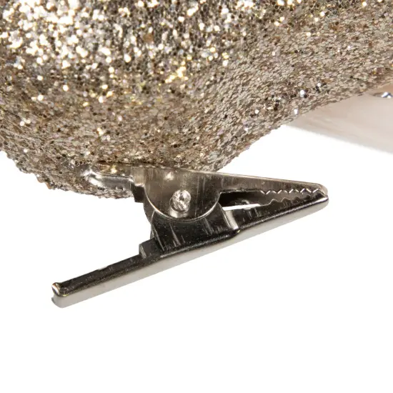 Northlight Glittered Birds Clip-On Christmas Ornaments - 7.5" - Gold - Set of 2 {6}