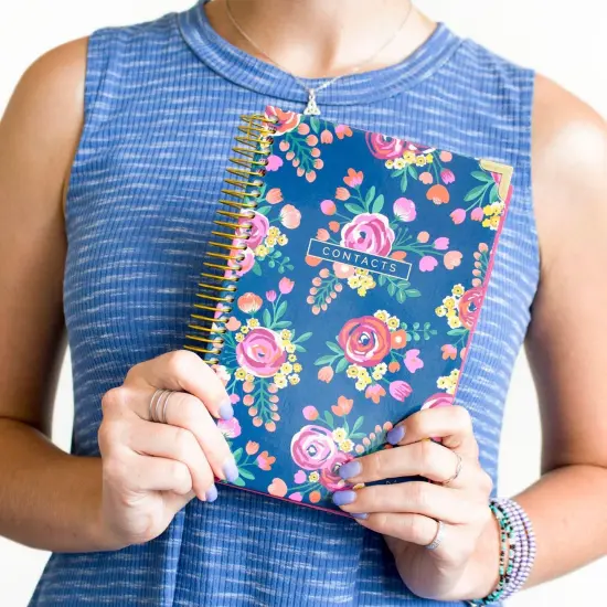 bloom daily planners Contact Book, Vintage Floral Gold Stamp {2}