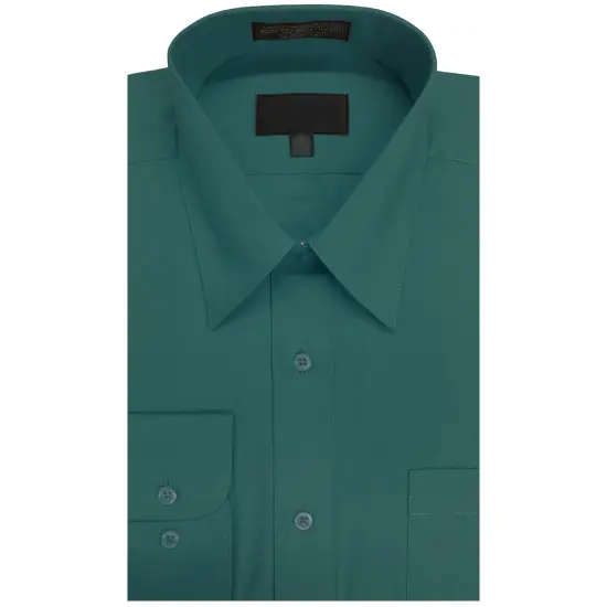 Teal Long Sleeve Polo Shirt {5}
