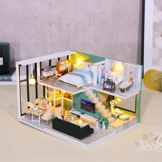 Miniature Wizardi Roombox Kit - Modern Style Dollhouse Kit {6}