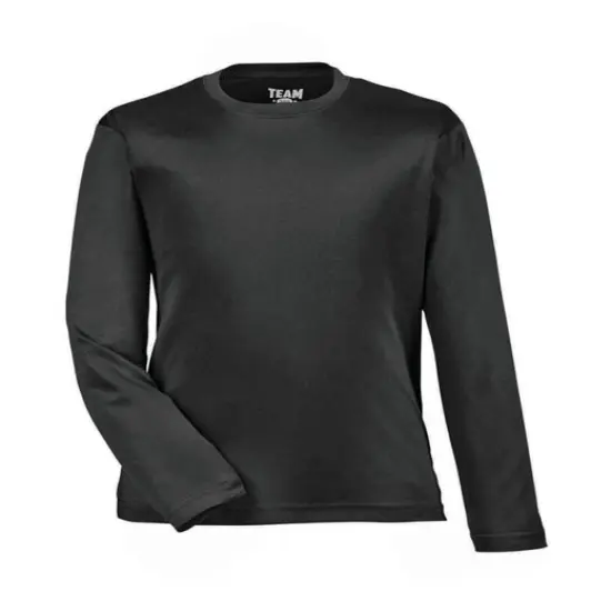 Team 365&reg; Youth Zone Performance Long-Sleeve T-Shirt BLACK {1}