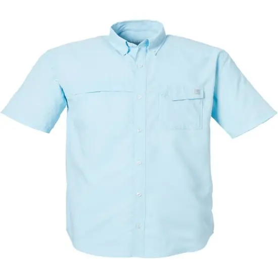 HUK&reg; Men's Tide Point Short Sleeve Shirt Crystal blue {1}