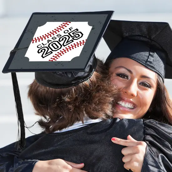 Big Dot of Happiness Grad Baseball - 2025 Graduation Cap Decorations Kit - Grad Cap Cover {3}