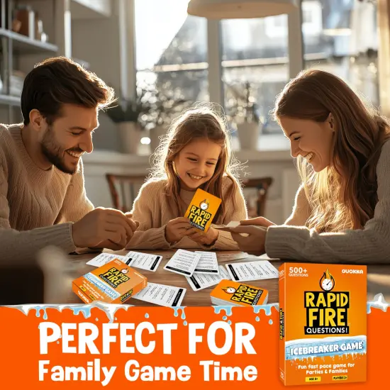Rapid Fire Questions Kids & Family Card Quiz Game {5}