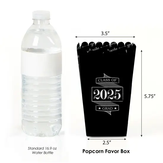 Big Dot of Happiness Graduation Cheers - 2025 Graduation Party Favor Popcorn Treat Boxes - Set of 12 {3}
