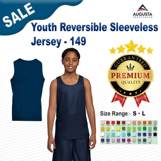 Augusta Sportswear&reg; Youth Reversible Sleeveless Jersey MAROON/ WHITE {2}