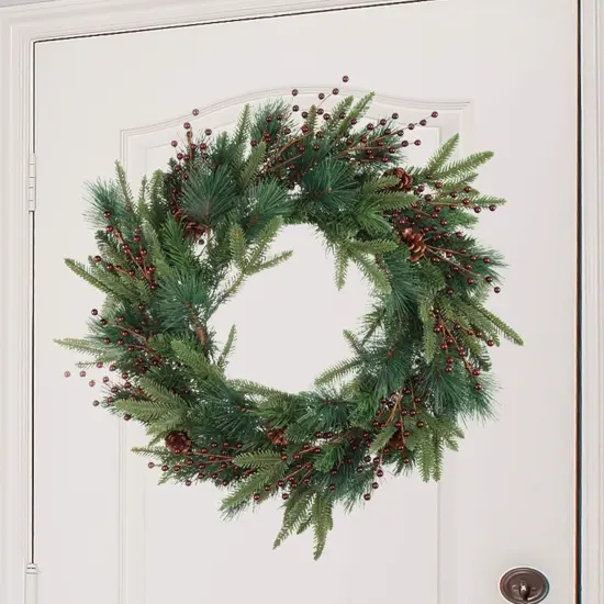 Set of 24: Burgundy Holly Berry Stems with 35 Lifelike Berries | 17-Inch | Festive Holiday Decor | Trees, Wreaths, & Garlands | Christmas Picks | Home & Office Decor {2}