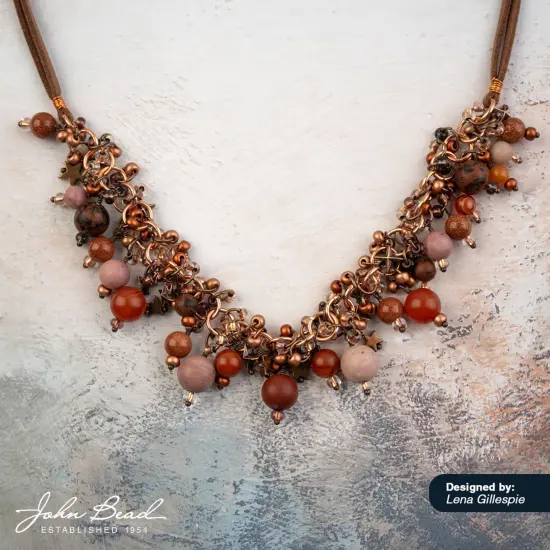 John Bead 8mm Solar System Universe Galaxy 7" Bead Strand Mars {2}