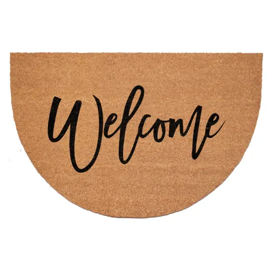 Half round Cursive Welcome Doormat {1}