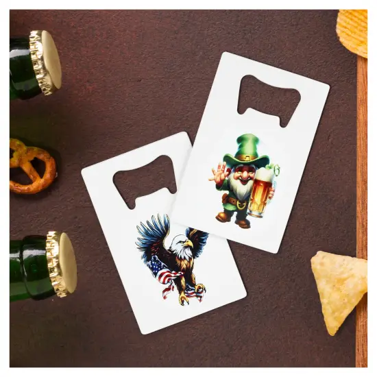 Makerflo Rectangle Shape Bottle Opener Crafted from High-Quality Stainless Steel | Craft-Ready for DIY Gifts & Personalization - Sublimation {5}