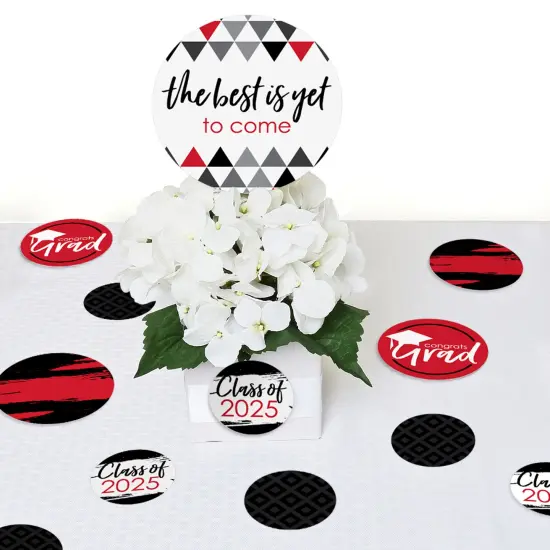 Big Dot of Happiness 2025 Red Graduation Party Giant Circle Confetti - Party Decorations - Large Confetti 27 Count {7}