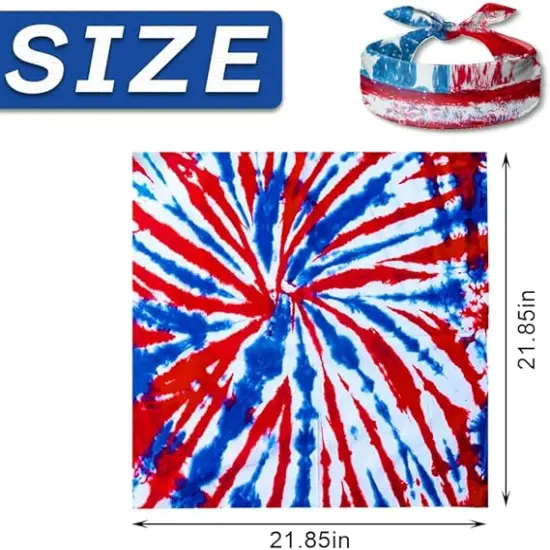 Patriotic Bandanas American Flag Bandana July 4th Headband Memorial Day Decorations Bandana for Women Men {3}
