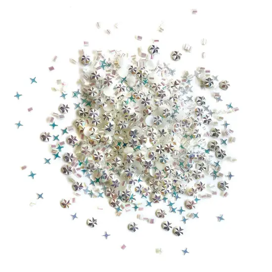 Wedding Heart Button Bundle &ndash; 50 Wedding-Themed Buttons with Silver Pearls, Gems & Sequins &ndash; DIY Craft Kit for 8x10 Canvas Art {3}