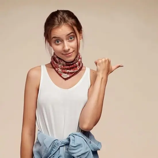 Large Cotton Bandana Headband, Head Wrap, Protective Coverage, Hair Neck Scarf for Women 28 x 28 inch {3}