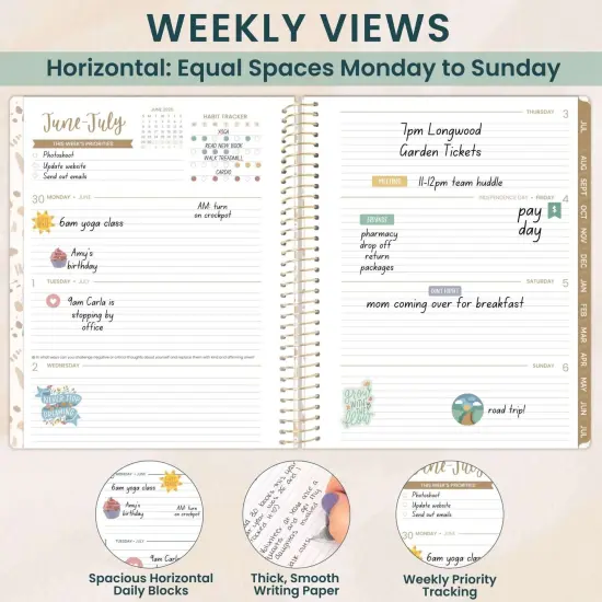 bloom daily planners 2025-26 Academic Planner, Soft Cover, 8.5" x 11", Moments of Grace {5}