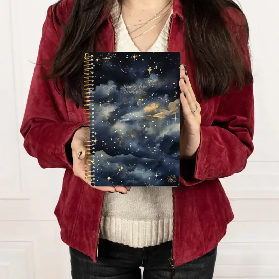 bloom daily planners 2025-26 Academic Planner, Soft Cover, 5.5" x 8.25", Midnight Sky {2}