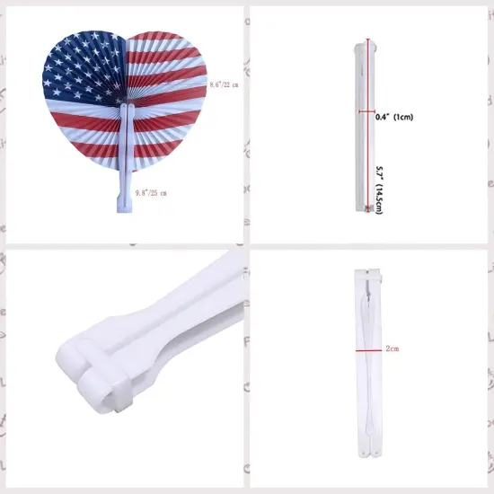 20 Pack Stars & Stripes Paper Fans Bulk July {5}