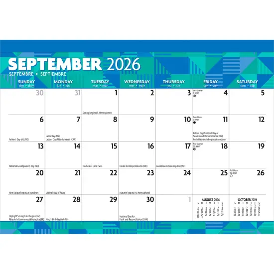 Large Print | 2026 17 x 12 Inch Monthly Desk Pad Calendar {3}