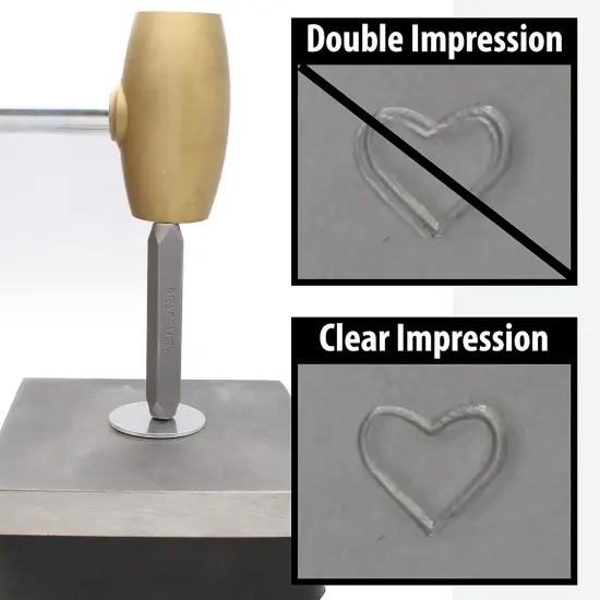 The Beadsmith Brass Head Mallet - Metal Elements - 10 Inches long, 2LB head with a 38mm Face - Brass & Sheet Metal Hammer for Dapping, Chasing & Light Stamping {3}