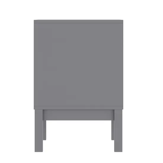 Emma and Oliver Samuel Kids Double-Drawer Night Stand with Solid Wood Frame, Side Table for Kids Bedroom Gray {6}