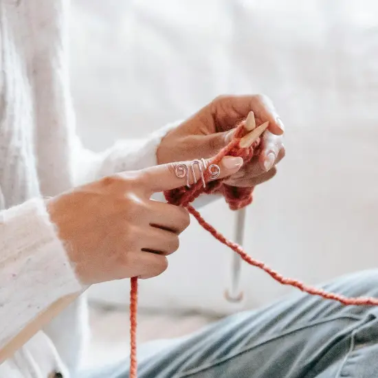 4Pcs Crochet Ring + 120Pcs Stitch Markers Adjustable Crochet Tension Rings for Finger Handmade Open Yarn Guide Crocheting Rings Knitting Accessories with Box,The Ideal Aid to Crochet Supplies {2}