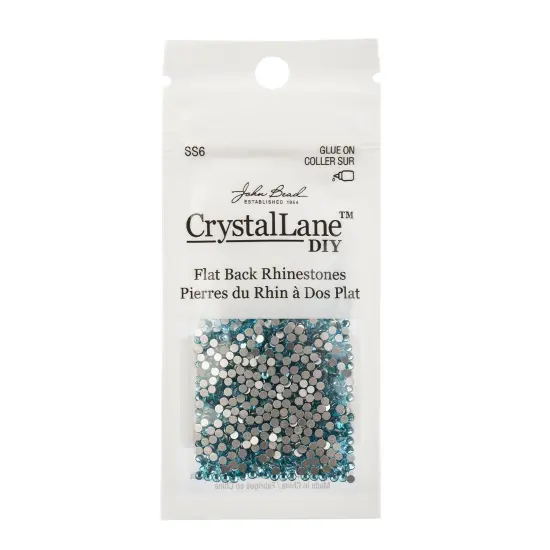Crystal Lane DIY SS6 Glass Flatback Rhinestones, 1440pcs Aquamarine {3}