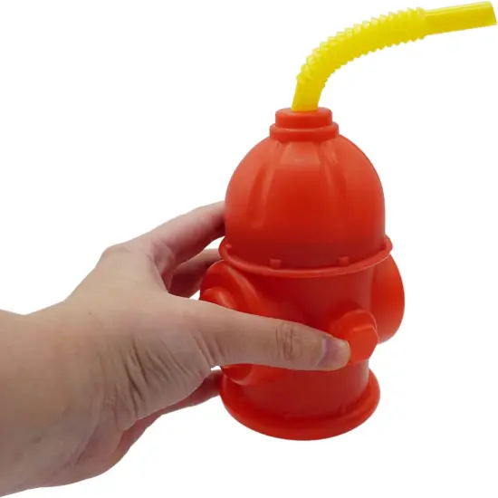 4E's Novelty 10 Pack Fire Hydrant Cups 12oz - Firefighter Birthday Party Decorations, Fireman Theme Party Supplies {2}