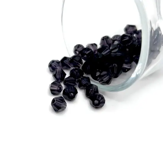 1 or 4 Strands 6x6mm Purple Bicone Beads, Imitation Crystal, Grade AA {1}