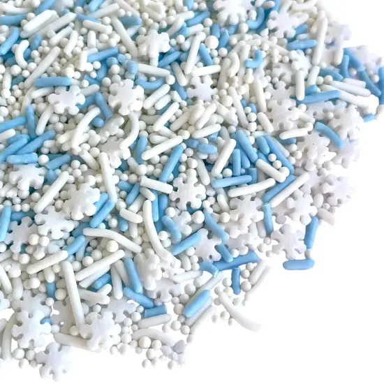 Natural Sprinkles, No Artificial Dyes, Snowflake Edible Sprinkles, Holiday Cake Decorations, Dessert, Cookies, 3 ounces, Christmas Sprinkles, Winter Baking, Gluten Free, Blue Sprinkle {4}