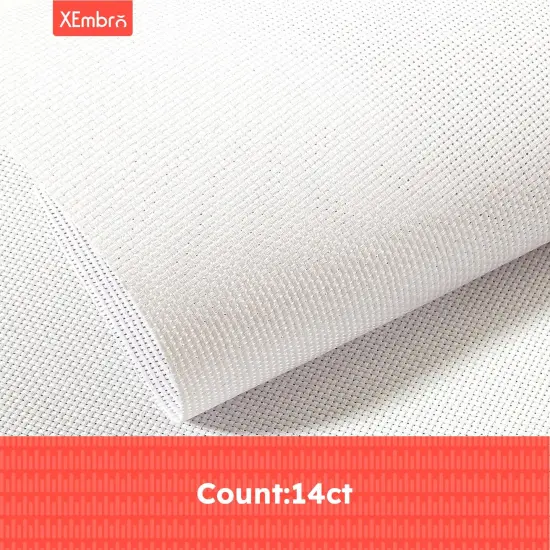 12 PCS Aida Cloth 14 Count, 4 Sizes White Cross Stitch Fabric for Craft Embroidery, Classic Reserve Aida Cloth for Embroidery Beginner, Needlework, Cross Stitch (5.9 to 11.8inch) {6}