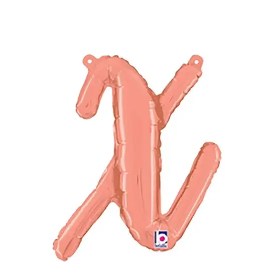 Betallic&reg; 14 inch Script Letter X Rose Gold Air Fill Only {3}