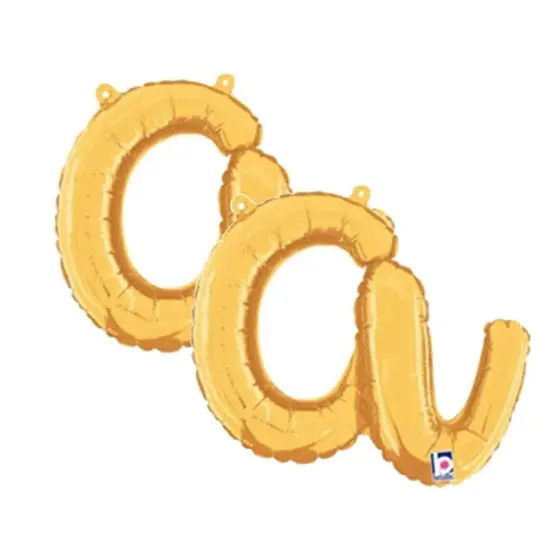 Betallic&reg; 14 inch Script Letter A Gold Air Fill Only {6}