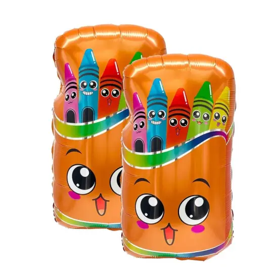 LA Balloons&reg; 27 Inch Smiling Crayon Box Balloon {4}