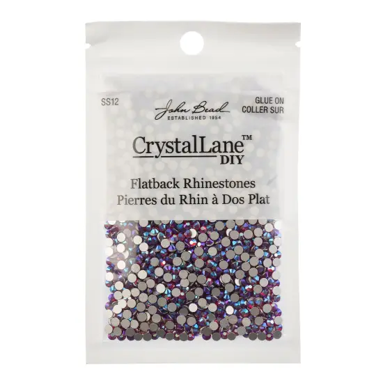 Crystal Lane DIY SS12 Glass Flatback Rhinestones, 2880pcs Siam AB {3}